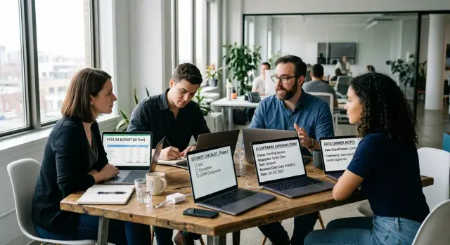AI tool approval process for teams buying new apps at work