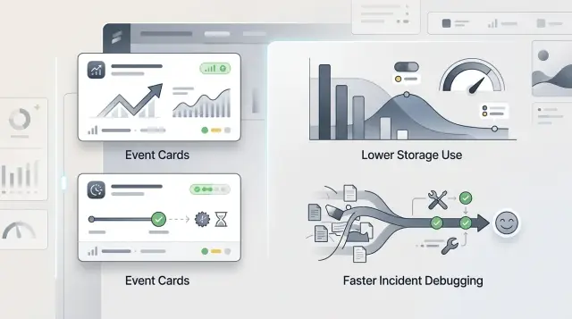 Event logging strategy that cuts cost and speeds debugging