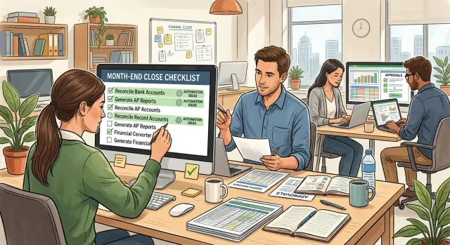 Finance close checklist to find small automation wins