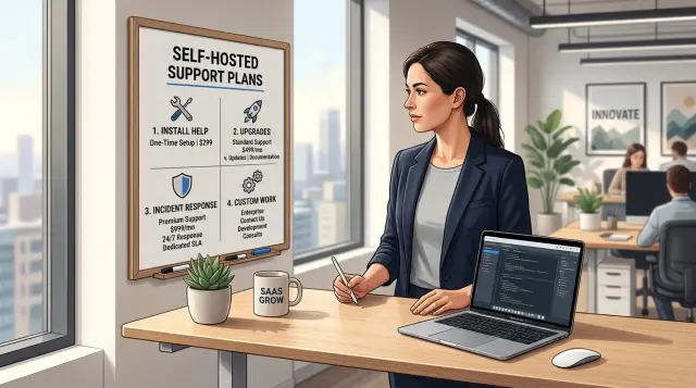 Self-hosted support pricing that scales with customer needs
