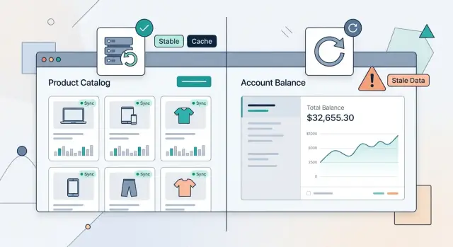Frontend caching rules based on business risk levels