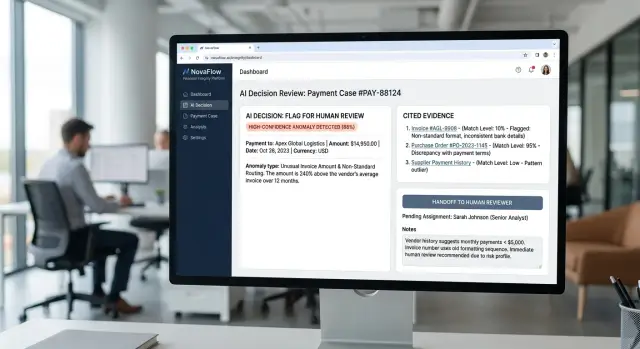 AI confidence signals for money and record changes