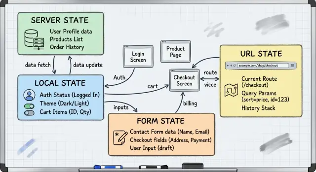 Frontend state ownership: a simple map before UI sprawl