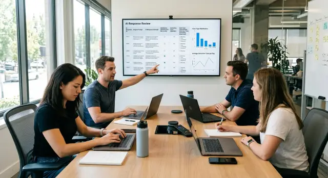 AI output scoring for teams with a simple review system