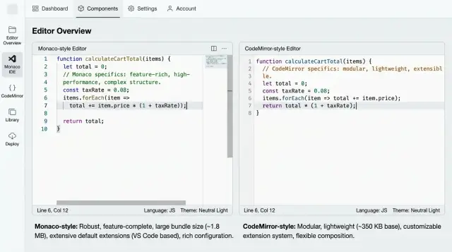 Monaco vs CodeMirror for in-app editors: how to choose