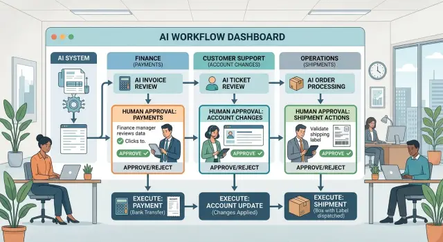 Human approval points in AI automations that prevent mistakes