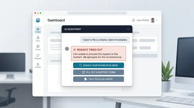AI fallback UX: clear recovery paths users actually use