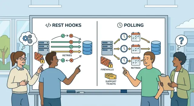 REST hooks vs polling for customer integrations explained