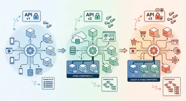 API design for product pivots: versioning, naming, auth