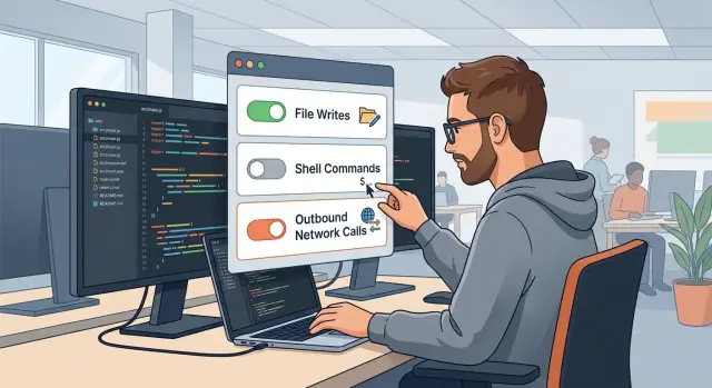 Command allowlists for code assistants on real repos