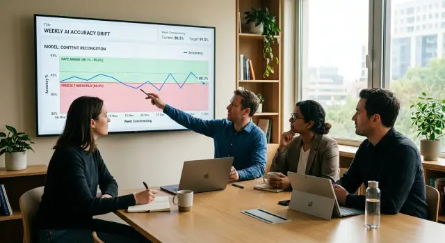 Failure budgets for AI features when models change