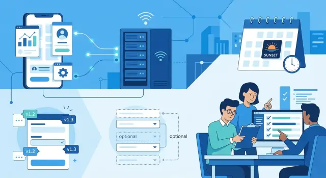 Mobile API compatibility rules before forced upgrades