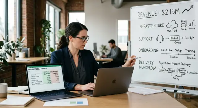 Explain startup margins to investors with delivery math