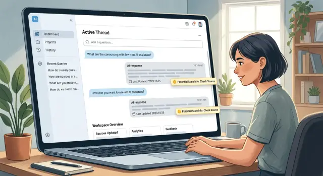 Freshness windows for assistant answers on moving facts