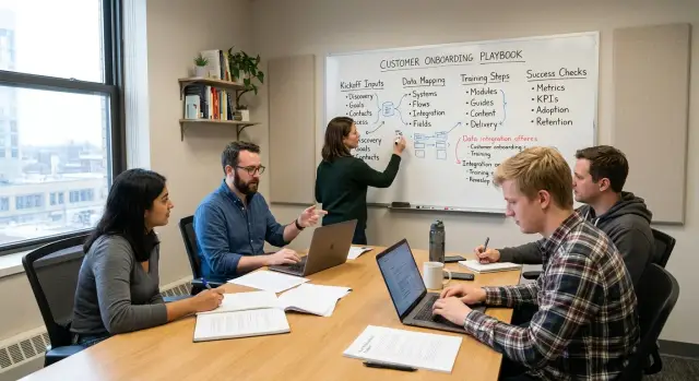 Customer implementation playbook for small software teams