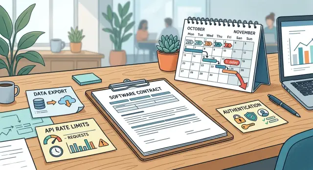 Vendor exit clauses that prevent months of engineering rework