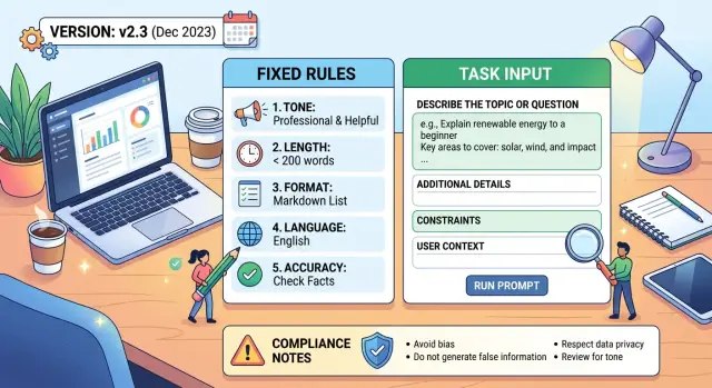 Prompt templates for regulated workflows that teams can update
