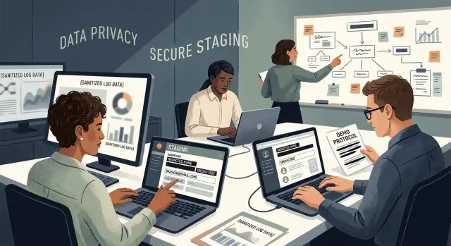 Test data rules for AI vendors in staging and demos