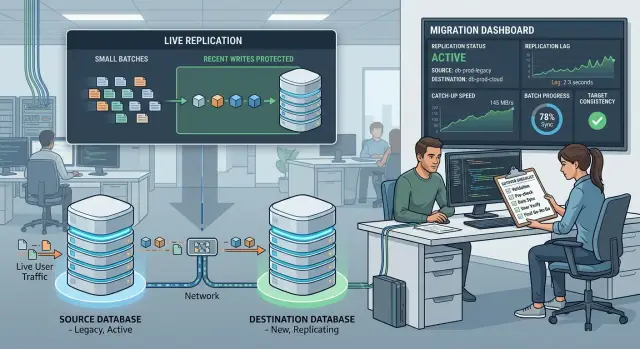 Live data migration backfill plan that avoids downtime