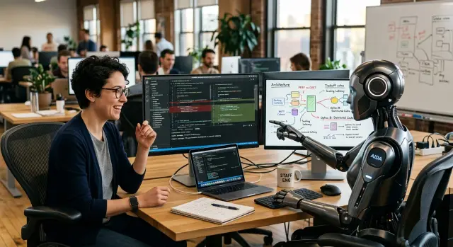 Pairing a staff engineer with an assistant without losing judgment