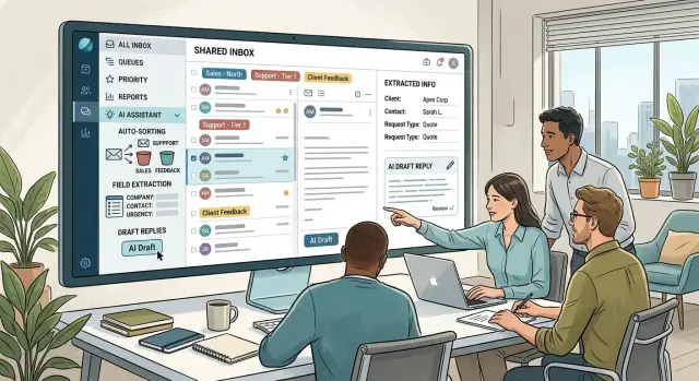 AI shared inbox automation for faster team replies
