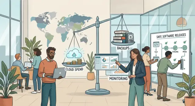 SaaS infrastructure cost floor for a global product