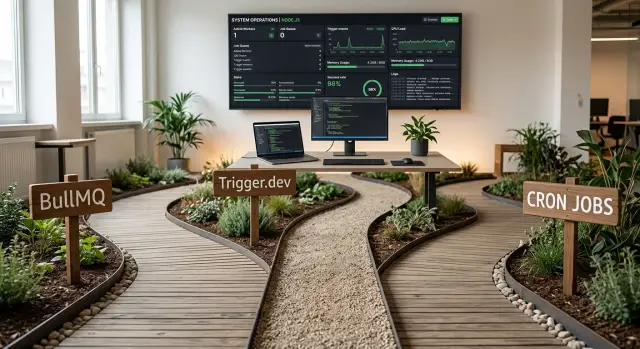 BullMQ vs Trigger.dev vs cron jobs for Node.js teams