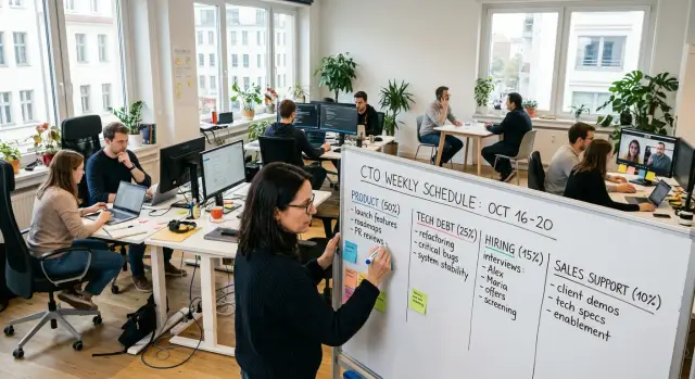 Seed-stage CTO agenda for product, debt, hiring, sales