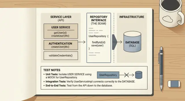 Repository pattern for testing without a heavy abstraction wall