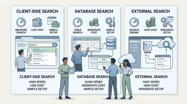Search stack for small products: what to use first