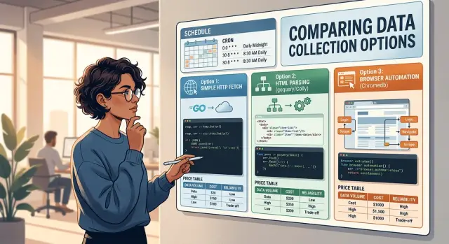 Go web scraping libraries for scheduled price checks