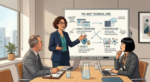 First technical hires: what each role changes in 6 months