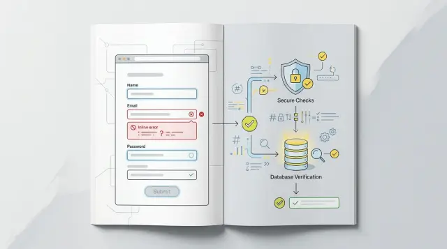 Client vs server input validation: what each side checks