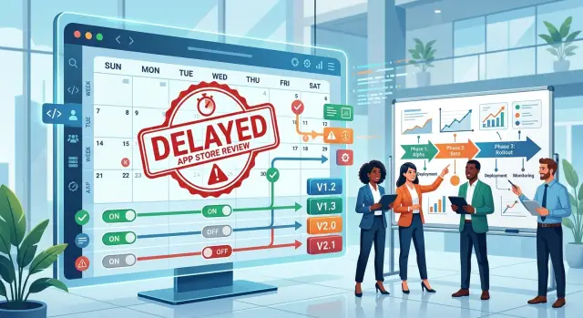 Mobile release trains when App Store reviews slow down