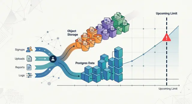 Disk growth budgeting for Postgres and object storage