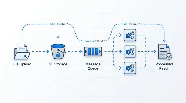 S3 event fan-out with queues and workers you can trace