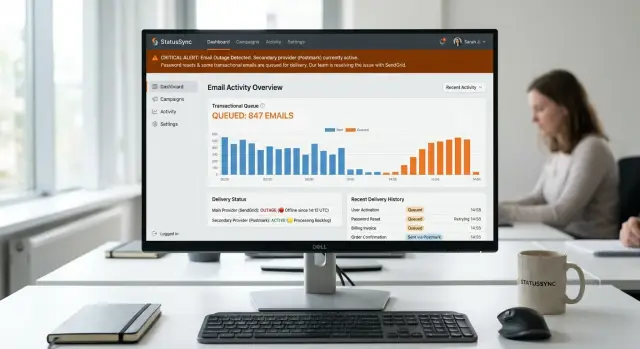 Email provider outage plan for transactional products