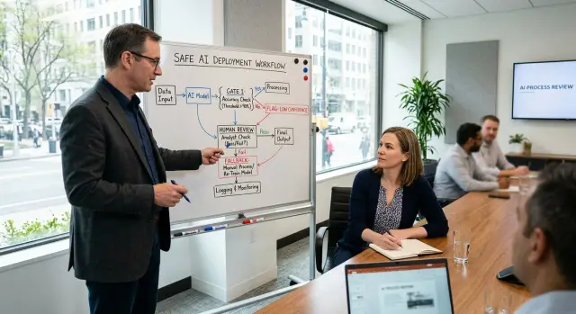 Explain AI risk to customers with controls and checks