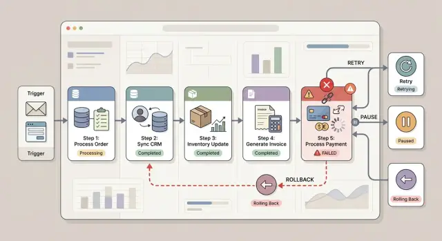 Automation failure handling for safer business workflows