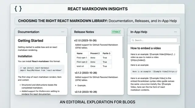React markdown libraries: when simple rendering is enough