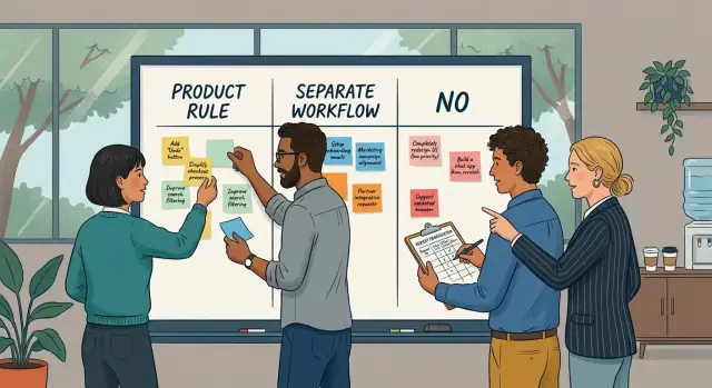 Customer-specific requests: when to build, route, or say no