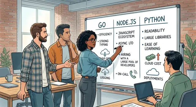 Choosing Go, Node.js, or Python for a small backend team