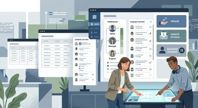 Internal admin tools: when simple screens need real rules