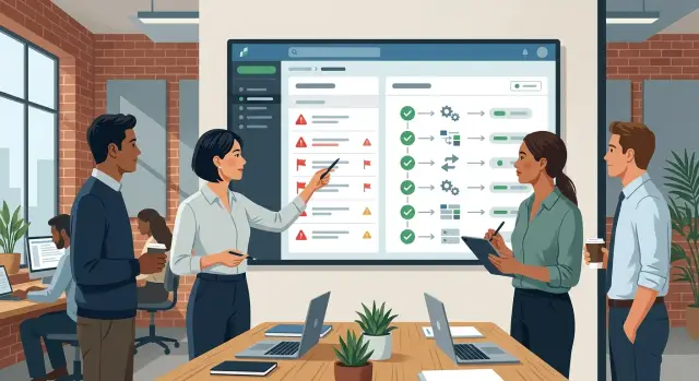 Exception queues for automated ops: a simple review lane