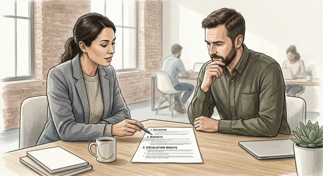 Founder and tech lead working agreement that cuts rework