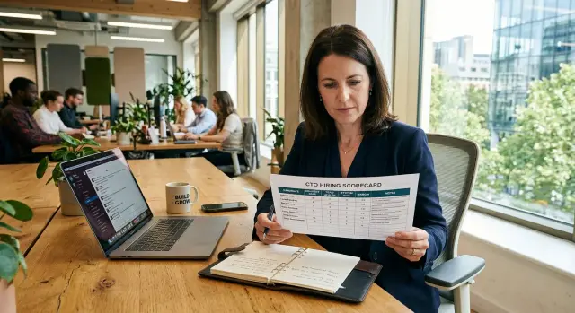 CTO scorecard: define outcomes before hiring a CTO