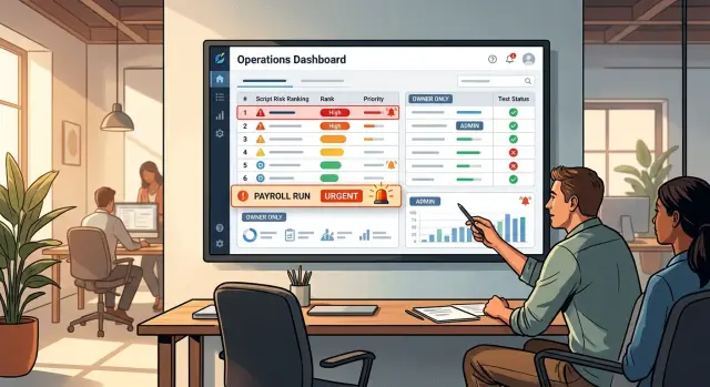 Critical operational scripts: assign owners before payroll breaks