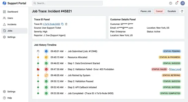 Customer-safe debug views for support teams at scale