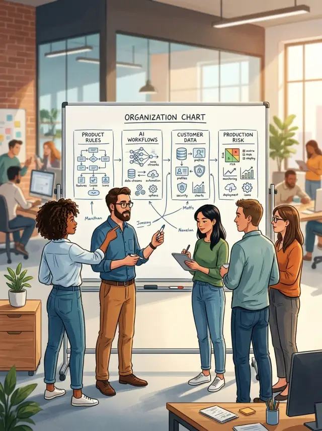 Lean software company org chart for teams under ten
