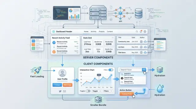 Server vs client components: clear React app rules